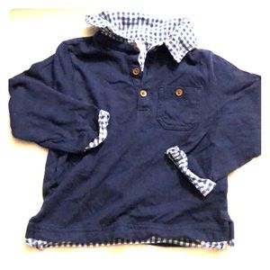 Navy / plaid collared shirt